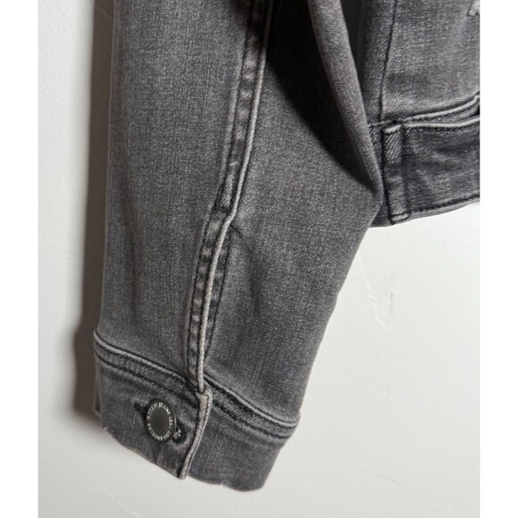 Risen Black Washed Jean Jacket Women's Size Medium Distressed - Picture 4 of 12